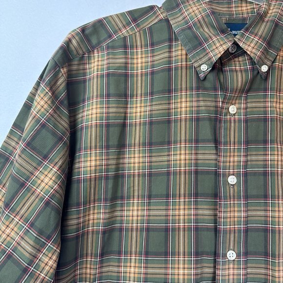 Ralph Lauren Classic Fit shirt Men‎ L button down collar brown green plaid - Picture 5 of 10